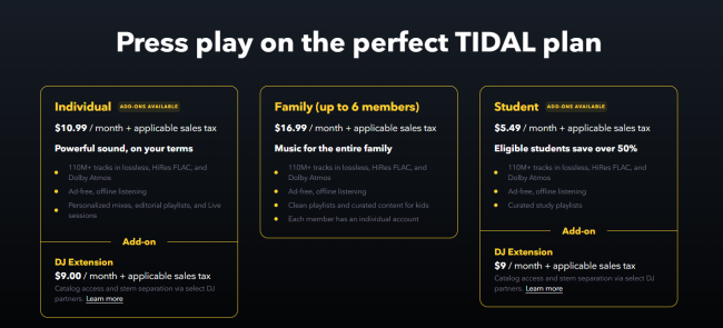 tidal plans