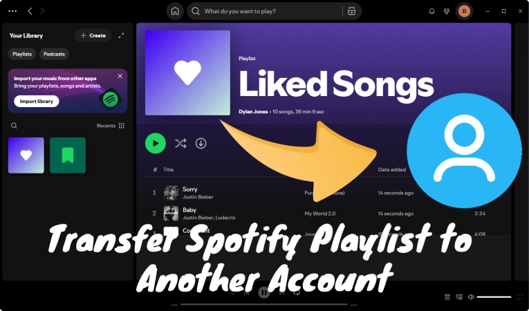 transfer spotify playlist to another account