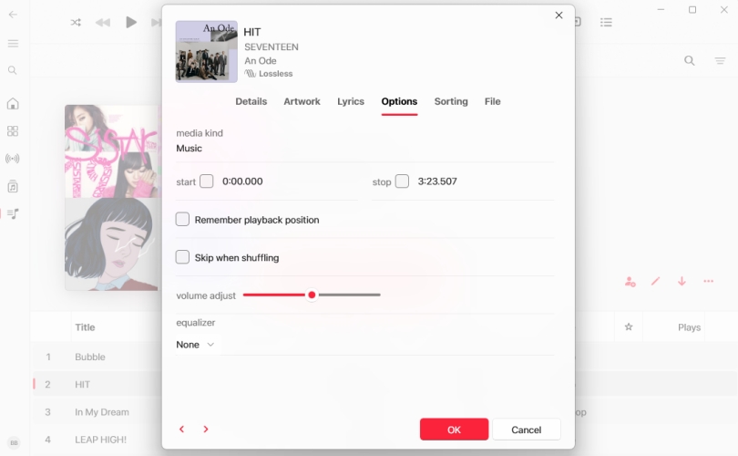 trim apple music start and end time on computer
