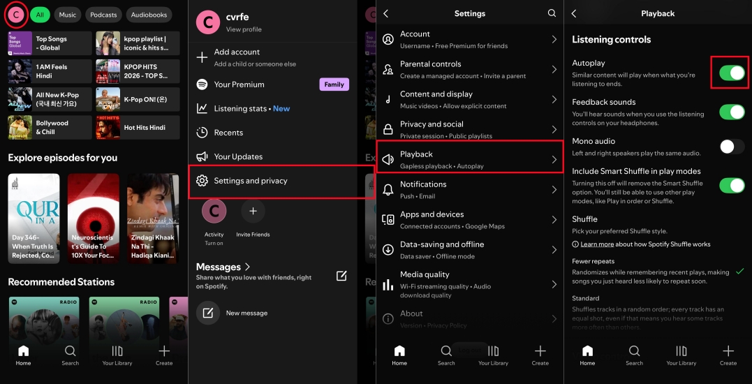 turn off autoplay in spotify