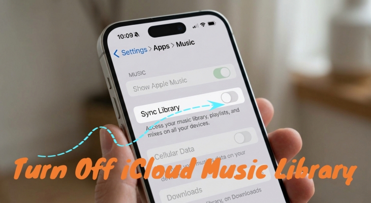turn off icloud music library