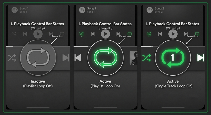 turn off loop on spotify