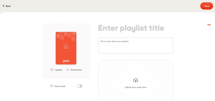upload audio to yoto in browser