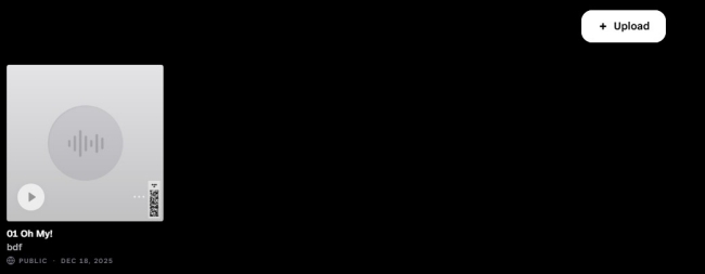 upload button on tidal