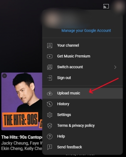 upload music to youtube