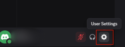 user settings on discord
