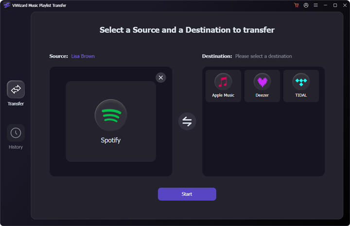 viwizard music playlist transfer