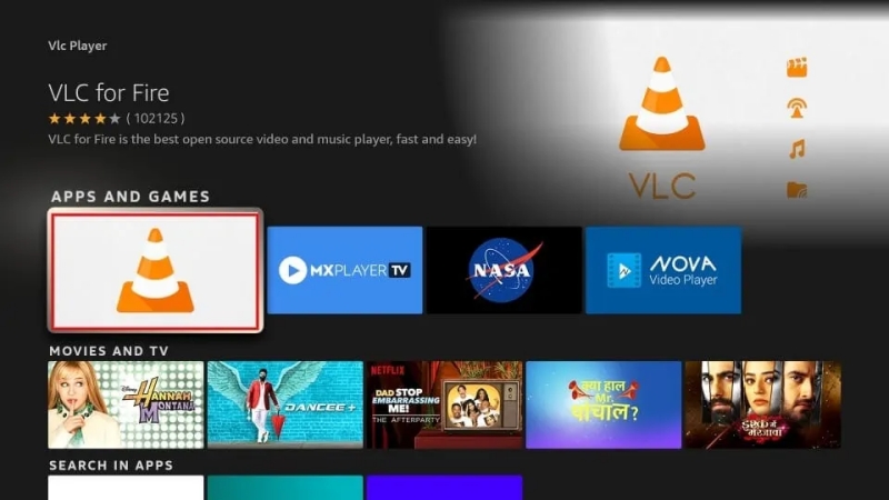 use vlc for fire tv