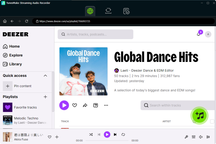 add deezer music