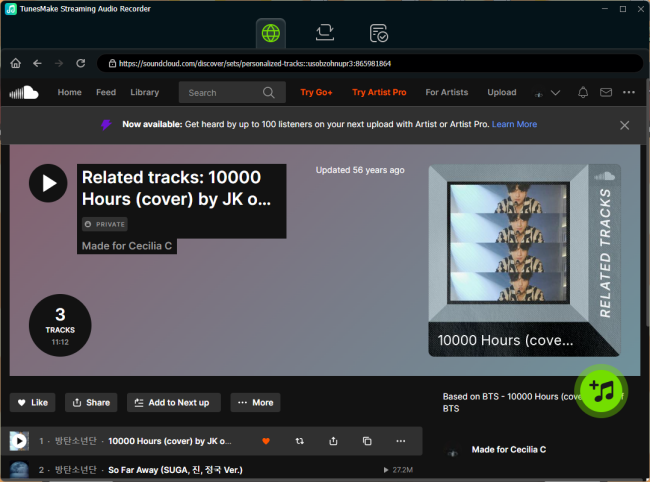 add soundcloud music