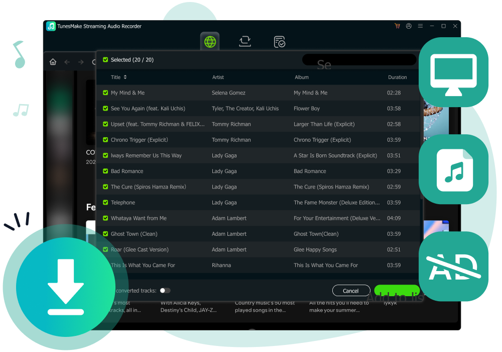 streaming audio recorder