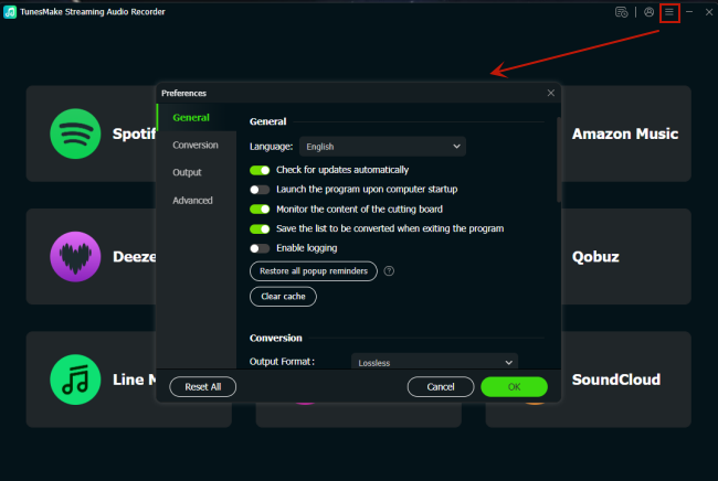 register streaming audio recorder